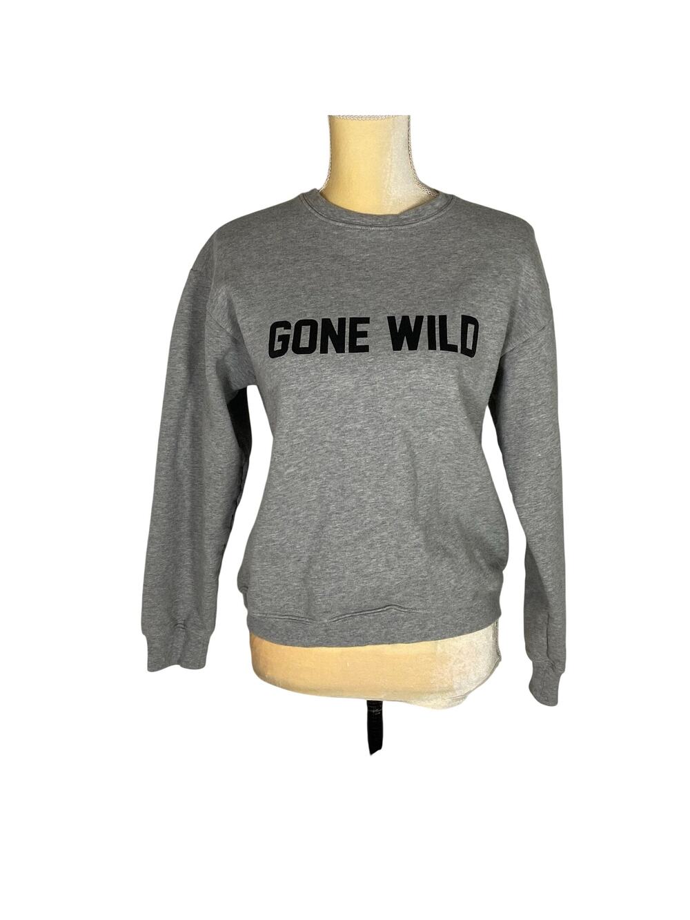 Reformation Gone Wild Gray Sweatshirt Long Sleeves Crewneck Size XS